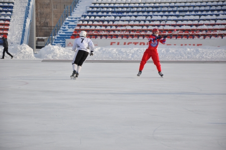 Russian Premier League match ball hockey:  Lokomotiv  Orenburg  のeditorial素材