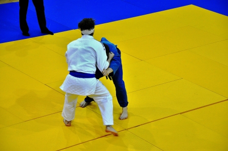 Competitions on Judo among Juniorsのeditorial素材