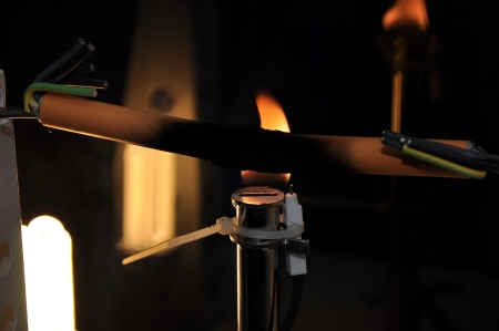 Check the power cable, halogen-free, fireの写真素材