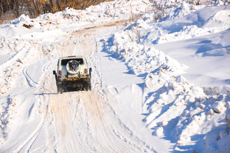 Winter sports car enthusiastsのeditorial素材