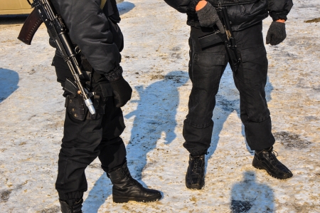The policeman on dutyの写真素材