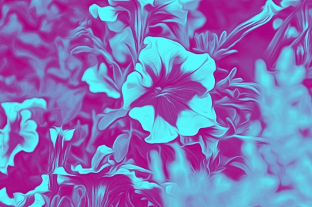 Decorative flowers in the style of airbrushing -の写真素材