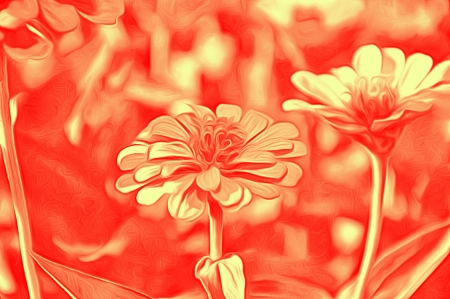 Decorative flowers in the style of airbrushing -の写真素材