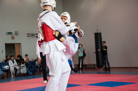 Taekwondo is a Korean martial artのeditorial素材