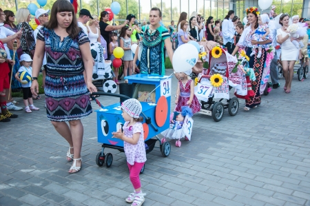 A parade of strollersのeditorial素材