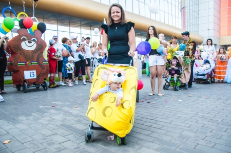 A parade of strollersのeditorial素材