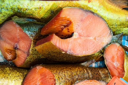 Fish assortment of smoked delicaciesの写真素材