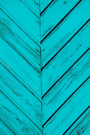 Angular blue strips of woodの写真素材