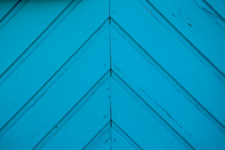Angular blue strips of woodの写真素材