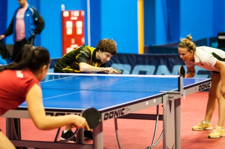 Russian table tennis tournament in memory of Victor Chernomyrdin started in Orenburg, 30.10.2013, city of Orenburg, Southern Ural, Russiaのeditorial素材