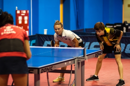 Russian table tennis tournament in memory of Victor Chernomyrdin started in Orenburg, 30.10.2013, city of Orenburg, Southern Ural, Russiaのeditorial素材