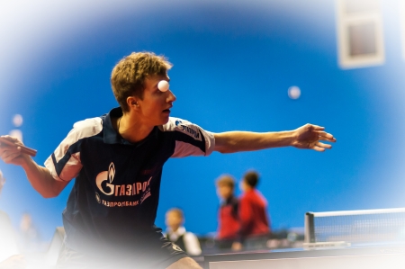 Russian table tennis tournament in memory of Victor Chernomyrdin started in Orenburg, 30.10.2013, city of Orenburg, Southern Ural, Russiaのeditorial素材