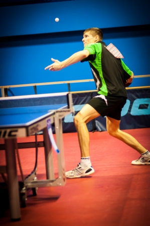 Russian table tennis tournament in memory of Victor Chernomyrdin started in Orenburg, 30.10.2013, city of Orenburg, Southern Ural, Russiaのeditorial素材