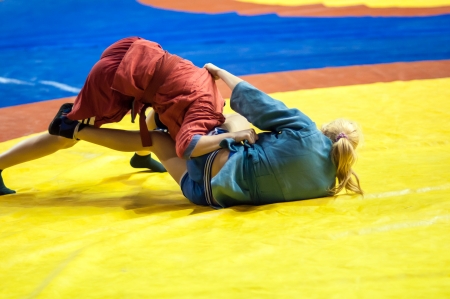 Orenburg Sambo Championship on the 75-th anniversary of Russian Sambo Federation. 17.11.2013, city of Orenburg, Southern Ural, Russiaのeditorial素材