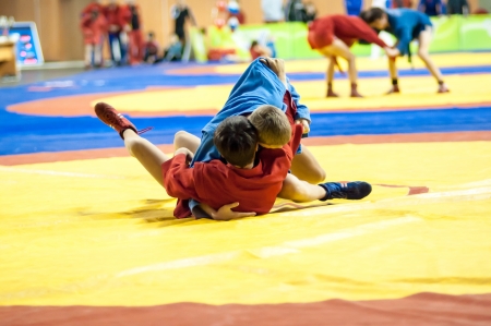 Orenburg Sambo Championship on the 75-th anniversary of Russian Sambo Federation. 17.11.2013, city of Orenburg, Southern Ural, Russiaのeditorial素材