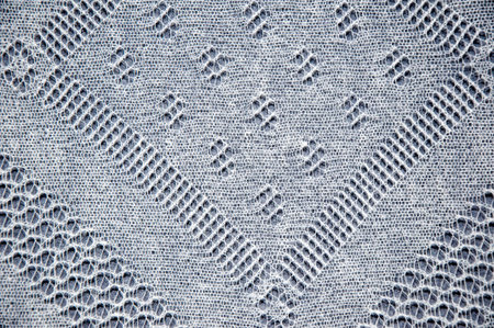 Openwork of Orenburg downy shawl, city of Orenburg, Southern Ural, Russia