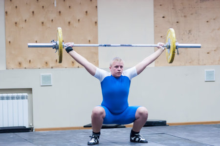 ORENBURG, ORENBURG region, RUSSIA, February 2, 2014 year, Orenburg oblast Championship weightlifting