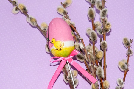 Painted Easter egg for the feast of the radiant resurrection of Christの写真素材