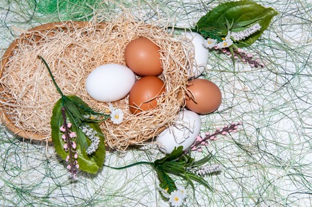 Fresh eggs for the feast of Easter, the radiant resurrection of Christ