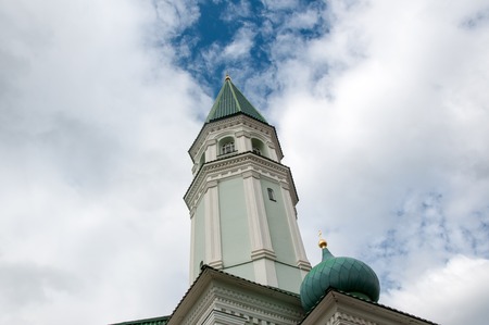 Mosque with minaret Husainiy in the city of Orenburg built in 1892, theの写真素材