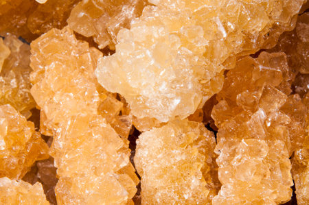 Oriental sweetness of crystal sugar or navat environmentally-friendly product made by hand according to old recipes without chemical additivesの写真素材