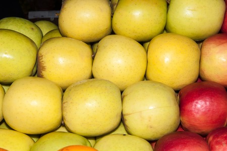 Fresh fruits are sold at city marketの写真素材