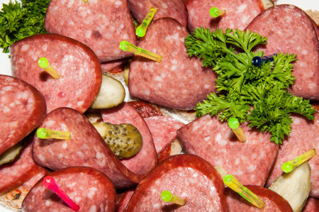 Snacks canape for stand-up meal backgrounds
