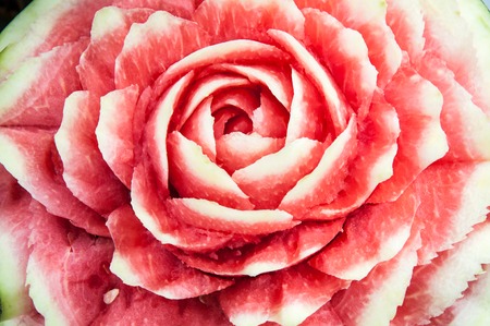 Masterpieces of the watermelon with the help of technology, carvingの写真素材