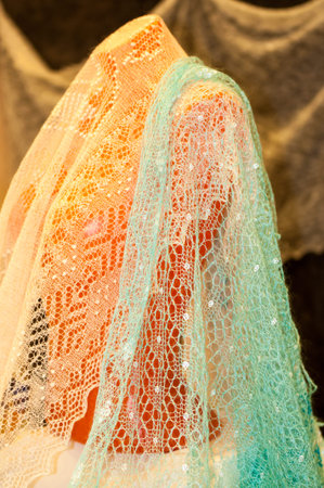 Orenburg downy shawl is knitted goat fluff and threads basics.
Orenburg shawl along with Tula...