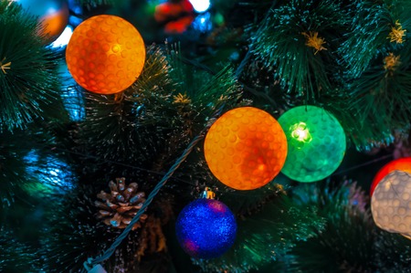New Years herringbone decorations and new year giftsの写真素材