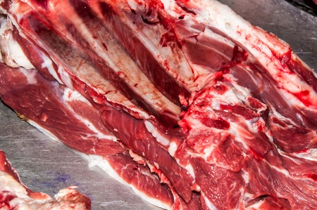 Lamb is boiled, fried, smoked, and salted form for the preparation of a wide range of dishes including soups, for example shurpa and Bozbash and main dishes, beshbarmak, Pilaf, Shish kebab, dumplings, sausages, kurdak, and much, much more.の写真素材