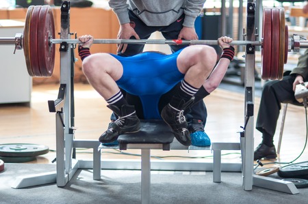 Orenburg, Orenburg region, Russia â 01.05.2014: Competition men Powerliftingのeditorial素材