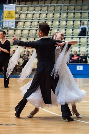Orenburg, Russia - 24 May 2015: Dancing couple on City Championship of dancesportのeditorial素材
