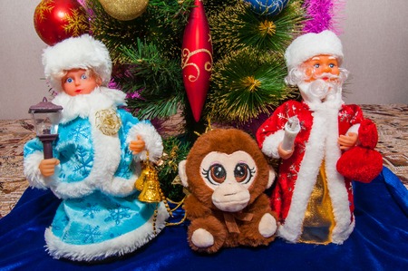 Preparations for Christmas and the new year of the monkeyの写真素材