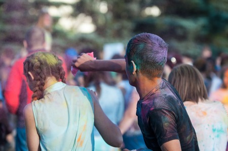 Orenburg, Russia - 13 June 2015: Young people at the Festival of holiのeditorial素材