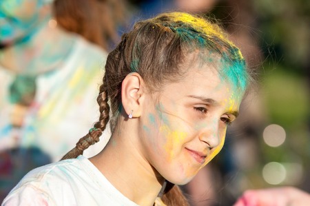Orenburg, Russia - 13 June 2015: Young people at the Festival of holiのeditorial素材
