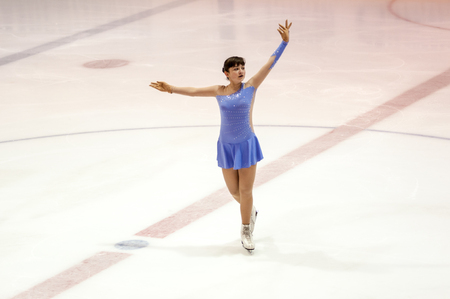 Orenburg, Russia - 26.03.2016: Competitions girls figure skater "Orenburg expanses".のeditorial素材