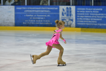 Orenburg, Russia - March 25, 2017 year: Girls compete in figure skating "Orenburg expanses"のeditorial素材