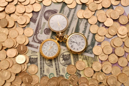 Business concept - "time is money", success and victory


の写真素材