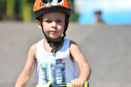 Orenburg, Russia - July 29, 2017 year: little kids learn to ride on Begovel
im Club "MINI BIKE"のeditorial素材
