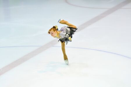 Orenburg, Russia - March 31, 2018 year: Girls compete in figure skating "Orenburg expanses"のeditorial素材