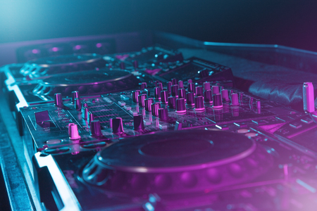 Parties concept, sound technique in the interior of the music club.の写真素材