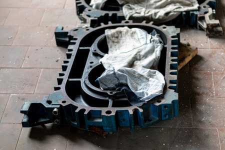 Industry. Disassembled units. Detail. Close-up.