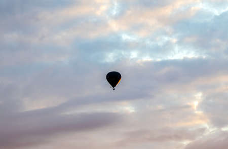 07-29-2020. Vilnius, Lithuania. Evening balloon flight over Vilnius. Summer. Lithuania.のeditorial素材