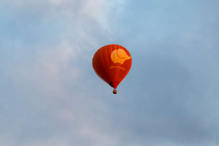 07-29-2020. Vilnius, Lithuania. Evening balloon flight over Vilnius. Summer. Lithuania.のeditorial素材