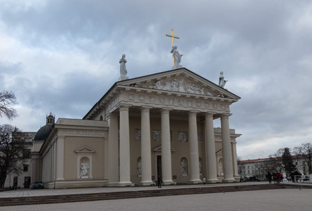 12-19-2019. Vilnius, Lithuania. View of the Cathedral. Lithuania, Vilnius.