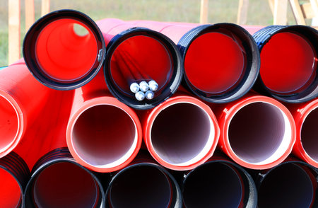 Corrugated plastic communication pipes