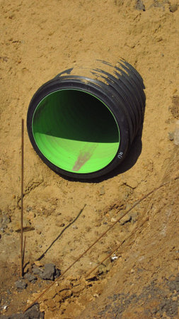 installation of reinforced concrete wells of the sewage system of the plant under construction