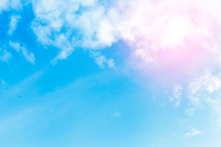 sky with clouds and sun raysの写真素材