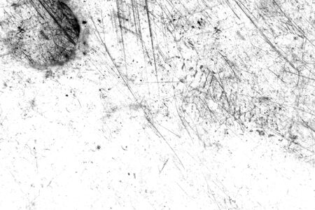black scratches with spots on a whiteの写真素材